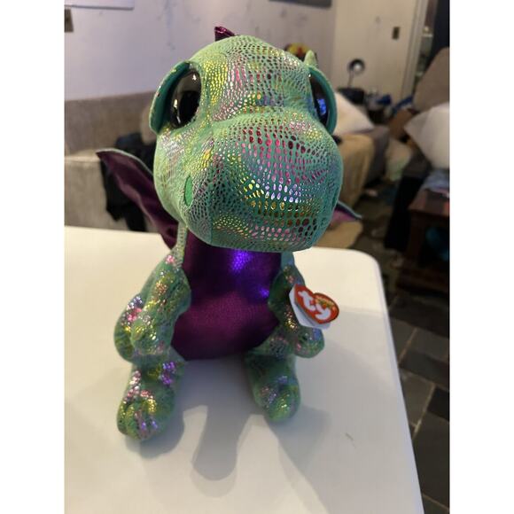 TY Beanie Boos - CINDER the Dragon (LARGE Size - 17 inch) - MWMTs Boo Toy - Picture 1 of 5